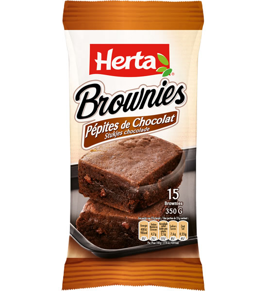 Herta Pate A Brownies Pepites De Chocolat 350 G